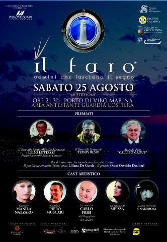 Locandina del "Il Faro, uomini che lasciano il segno" - IV EDIZIONE 2012