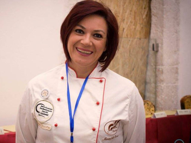 La pastry chef Stella Fiorino al contest Mastro Panettone 2017
