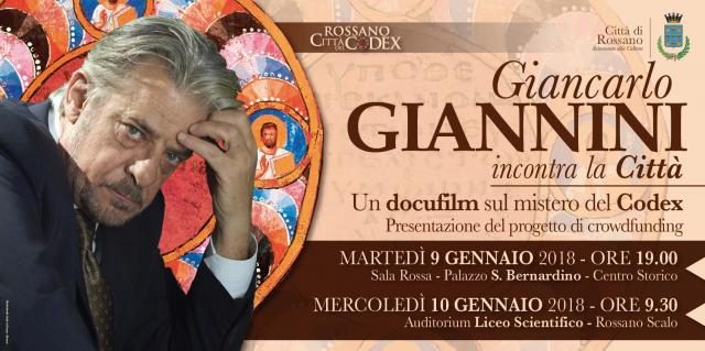 Progetto crowdfunding: Giancarlo Giannini a Rossano| Eccellenze Calabresi