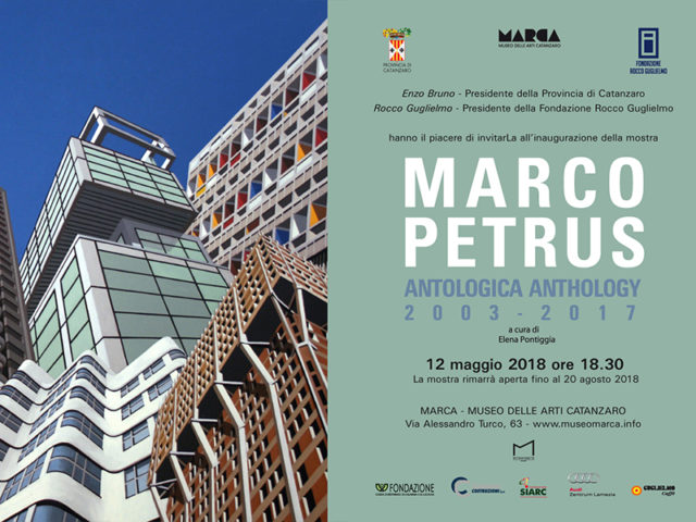 Dal 12 maggio al 20 agosto 2018, il MARCA - Museo delle Arti di Catanzaro, diretto da Rocco Guglielmo, ospita l’antologica di Marco Petrus (1960).