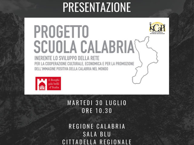 Progetto Scuola Calabria: la presentazione martedì 30 Luglio a Catanzaro presso la Regione Calabria