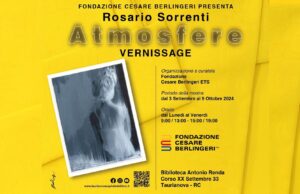“Atmosfere”: la mostra di Rosario Sorrenti a Taurianova Rosario Sorrenti Atmosfere